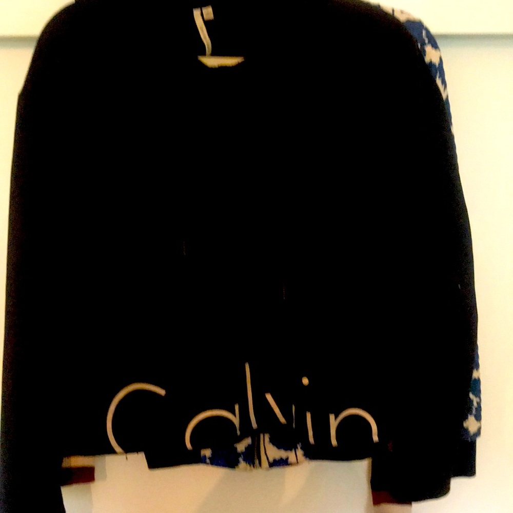 Calvin Klein black hoodie slight crop